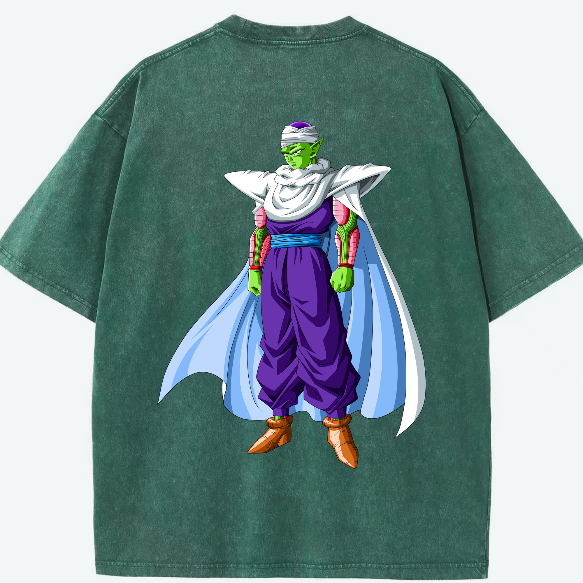 （画像用） ドラゴンボール ピッコロ DRAGON BALL Piccolo 綿100% ヴィンテージ風 半袖Tシャツ（背面プリント）